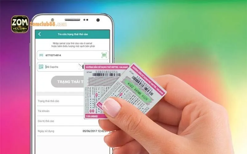 nạp qua thẻ cào điện thoại ZomClub